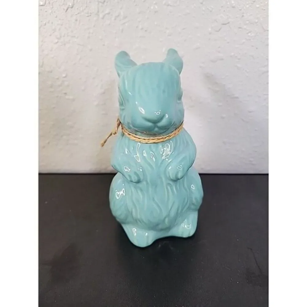 Inspirations from Hallmark Blue Green Ceramic Easter Bunny 6 1/4